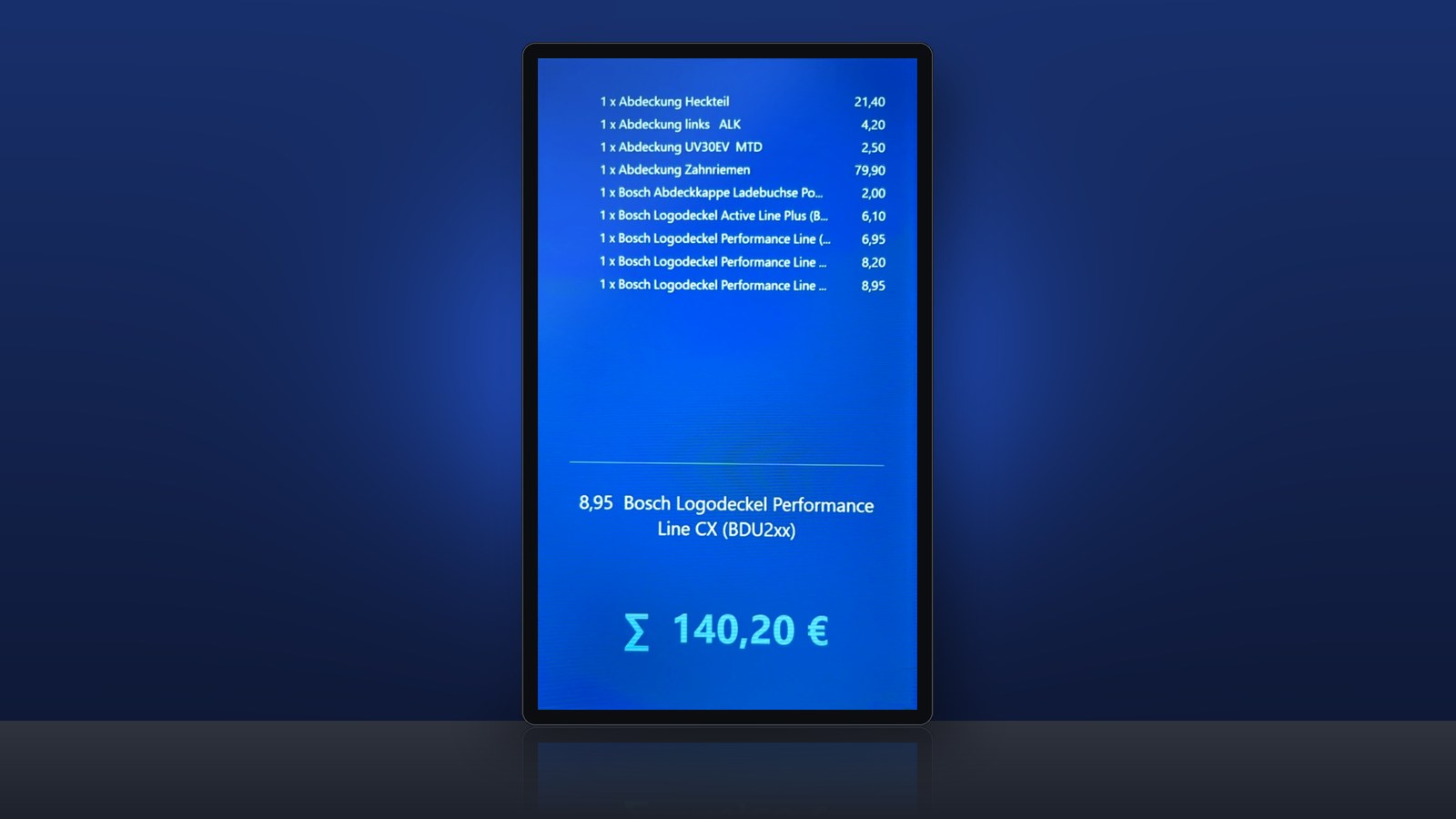 Kundendisplay mit HDMI-Monitor